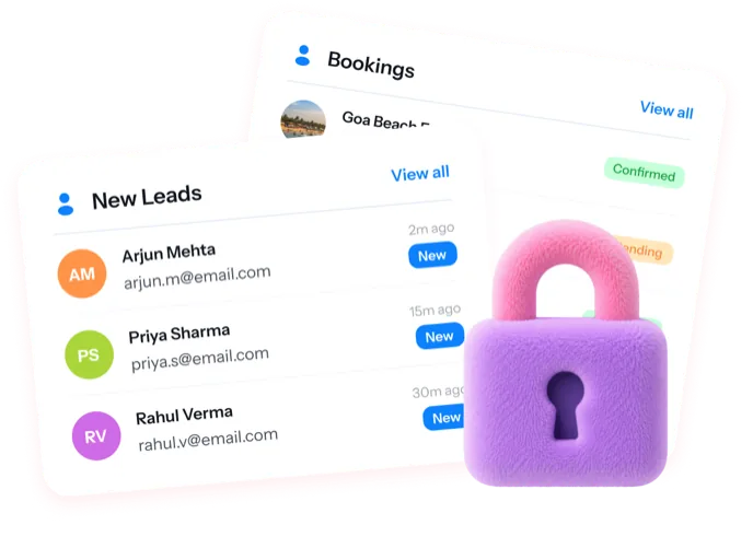 Assistant dashboard with new leads and bookings